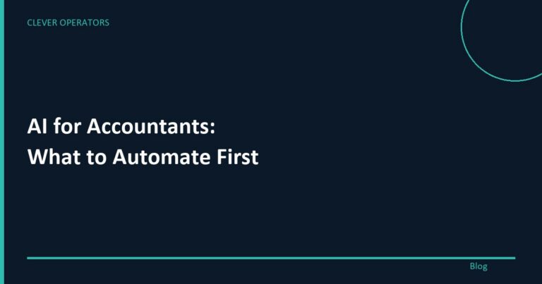 AI for accountants: what to automate first