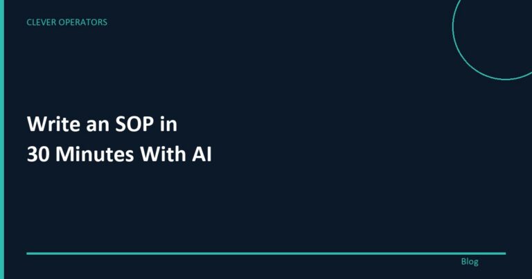 How to write an SOP in 30 minutes using AI